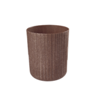 Vaso de Planta Pequeno em Madeira|Plástico 18x15,4cm Sustentável Imbuia Tronco Evo Design